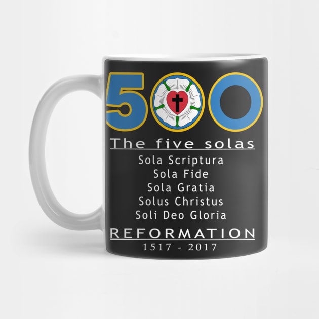 500 Years Reformation Martin Luther Rose - Five Solas shirt by CMDesign